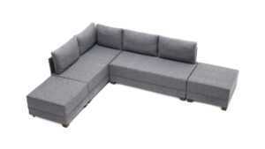 Atelier del sofa Rohová pohovka FLY šedá levý roh 280 cm