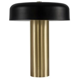 Černo-zlatá kovová stolní LED lampa Nova Luce Pandora