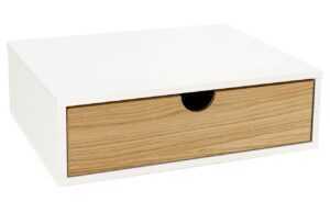 Bílý dubový závěsný noční stolek Woodman Farsta 40 x 30 cm