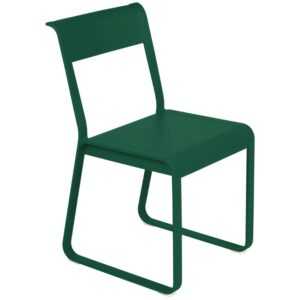 Tmavě zelená kovová zahradní židle Fermob Bellevie