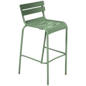 Kaktusově zelená kovová barová židle Fermob Luxembourg 80 cm