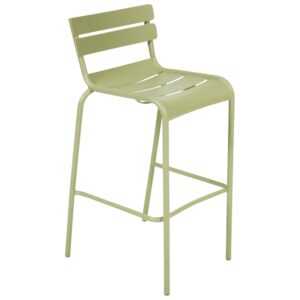 Světle zelená kovová barová židle Fermob Luxembourg 80 cm