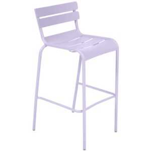 Fialová kovová barová židle Fermob Luxembourg 80 cm