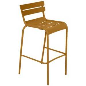 Hnědá kovová barová židle Fermob Luxembourg 80 cm