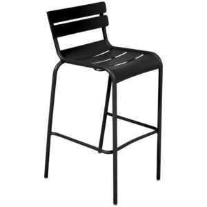 Černá kovová barová židle Fermob Luxembourg 80 cm