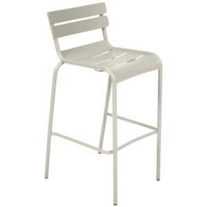 Světle šedá kovová barová židle Fermob Luxembourg 80 cm