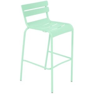Opálově zelená kovová barová židle Fermob Luxembourg 80 cm