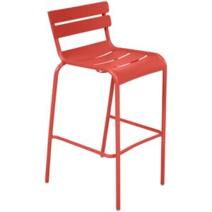 Oranžová kovová barová židle Fermob Luxembourg 80 cm