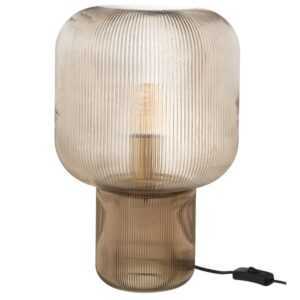 Hnědá skleněná stolní lampa J-line Gasina 29 cm
