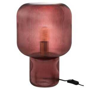 Červená skleněná stolní lampa J-line Gasina 29 cm