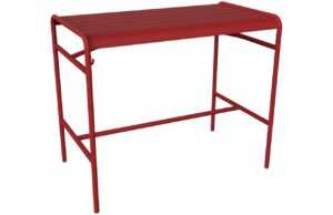 Červený kovový barový stůl Fermob Luxembourg 126 x 73 cm