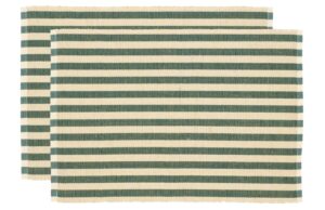 Södahl Set dvou zelených prostírání Stripe 48 x 33 cm